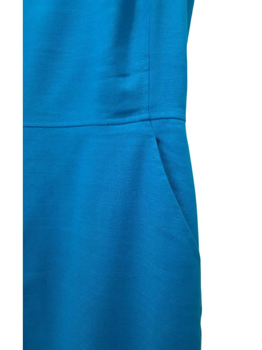 J.CREW Resume Turquoise Scoopneck Dress In Stretch Linen Blend Sz 4 - Picture 4 of 9